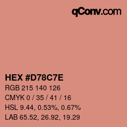Color code: HEX #D78C7E | qconv.com