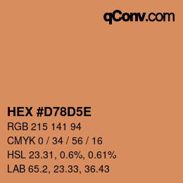 Código de color: HEX #D78D5E | qconv.com