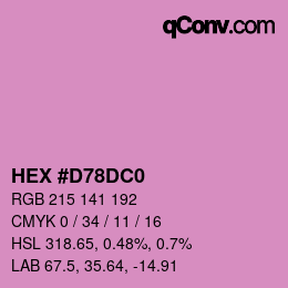 Color code: HEX #D78DC0 | qconv.com