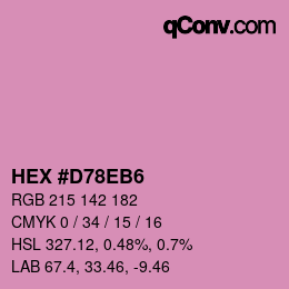 Color code: HEX #D78EB6 | qconv.com