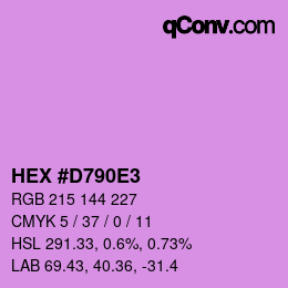 Color code: HEX #D790E3 | qconv.com