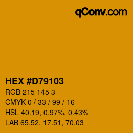 カラーコード: HEX #D79103 | qconv.com