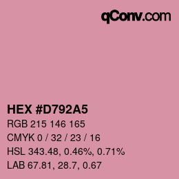 Color code: HEX #D792A5 | qconv.com