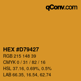 Color code: HEX #D79427 | qconv.com