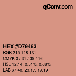 Farbcode: HEX #D79483 | qconv.com