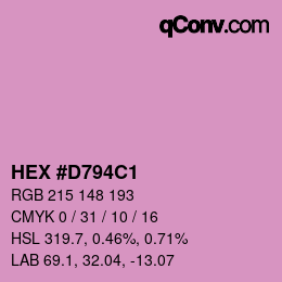 Farbcode: HEX #D794C1 | qconv.com
