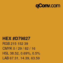 Color code: HEX #D79827 | qconv.com