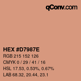 Farbcode: HEX #D7987E | qconv.com