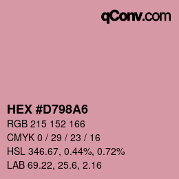 Color code: HEX #D798A6 | qconv.com