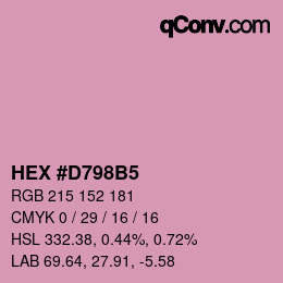 Color code: HEX #D798B5 | qconv.com