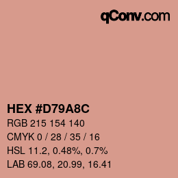 Color code: HEX #D79A8C | qconv.com