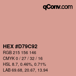 Color code: HEX #D79C92 | qconv.com