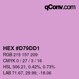 Color code: HEX #D79DD1 | qconv.com