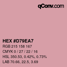 颜色代码: HEX #D79EA7 | qconv.com