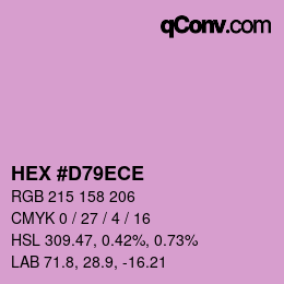 Color code: HEX #D79ECE | qconv.com