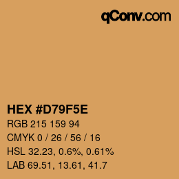 Color code: HEX #D79F5E | qconv.com