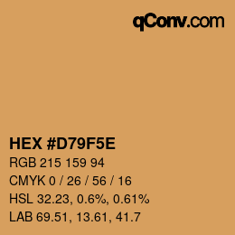 Código de color: HEX #D79F5E | qconv.com