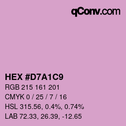 カラーコード: HEX #D7A1C9 | qconv.com
