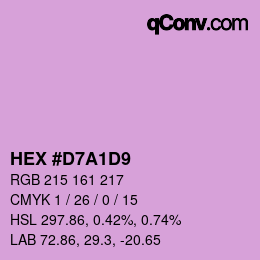 Color code: HEX #D7A1D9 | qconv.com