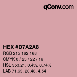 Color code: HEX #D7A2A8 | qconv.com