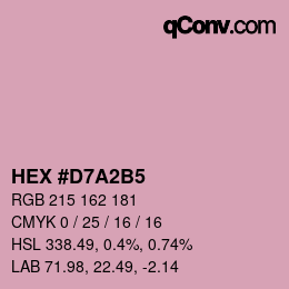カラーコード: HEX #D7A2B5 | qconv.com