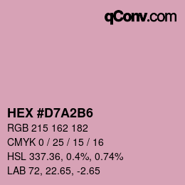 颜色代码: HEX #D7A2B6 | qconv.com