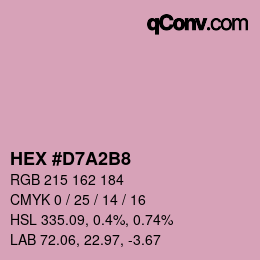 カラーコード: HEX #D7A2B8 | qconv.com