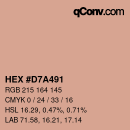 Color code: HEX #D7A491 | qconv.com