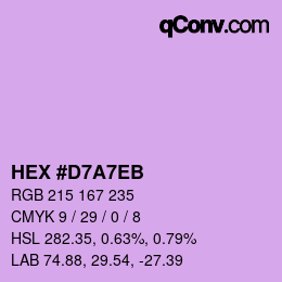 Color code: HEX #D7A7EB | qconv.com