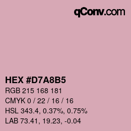 颜色代码: HEX #D7A8B5 | qconv.com