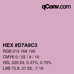 Color code: HEX #D7A8C3 | qconv.com