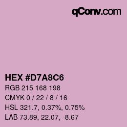 Color code: HEX #D7A8C6 | qconv.com