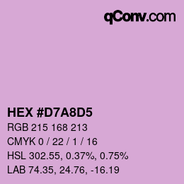 カラーコード: HEX #D7A8D5 | qconv.com