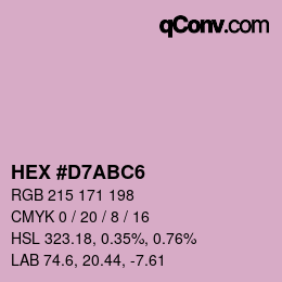 Color code: HEX #D7ABC6 | qconv.com