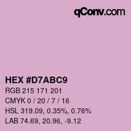 Color code: HEX #D7ABC9 | qconv.com