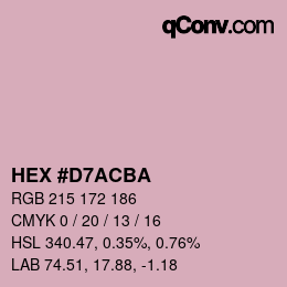 カラーコード: HEX #D7ACBA | qconv.com