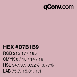 颜色代码: HEX #D7B1B9 | qconv.com