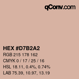 カラーコード: HEX #D7B2A2 | qconv.com