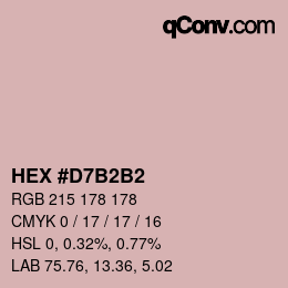 Color code: HEX #D7B2B2 | qconv.com