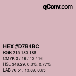 Farbcode: HEX #D7B4BC | qconv.com
