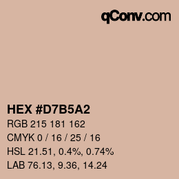 Color code: HEX #D7B5A2 | qconv.com