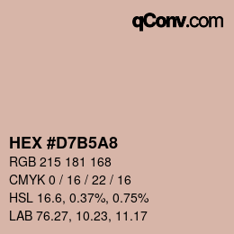 Color code: HEX #D7B5A8 | qconv.com