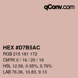 カラーコード: HEX #D7B5AC | qconv.com