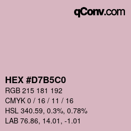 カラーコード: HEX #D7B5C0 | qconv.com
