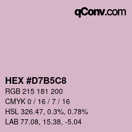 Color code: HEX #D7B5C8 | qconv.com
