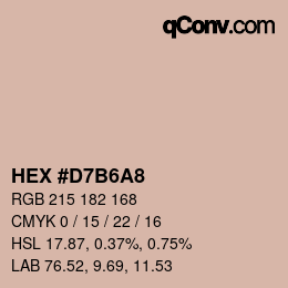 カラーコード: HEX #D7B6A8 | qconv.com