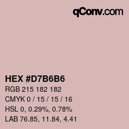 Color code: HEX #D7B6B6 | qconv.com