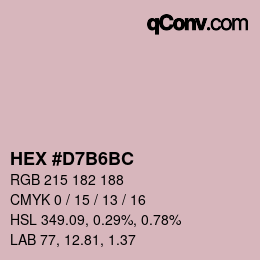 Color code: HEX #D7B6BC | qconv.com