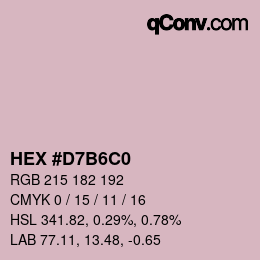 颜色代码: HEX #D7B6C0 | qconv.com