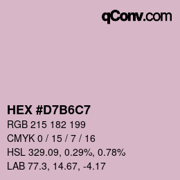 カラーコード: HEX #D7B6C7 | qconv.com
